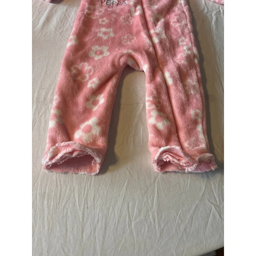 My First Peppa Pig‎ Fleece Sleeper Toddler 12-18M Floral Zip Pajamas